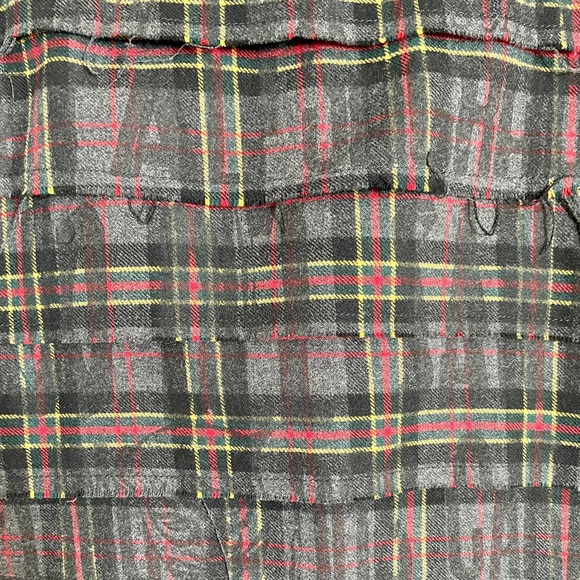 FORNARINA Italy PLAID Wool PUNK Rock GRAFFITI and BUCKLES SKIRT Size Medium - Picture 14 of 15